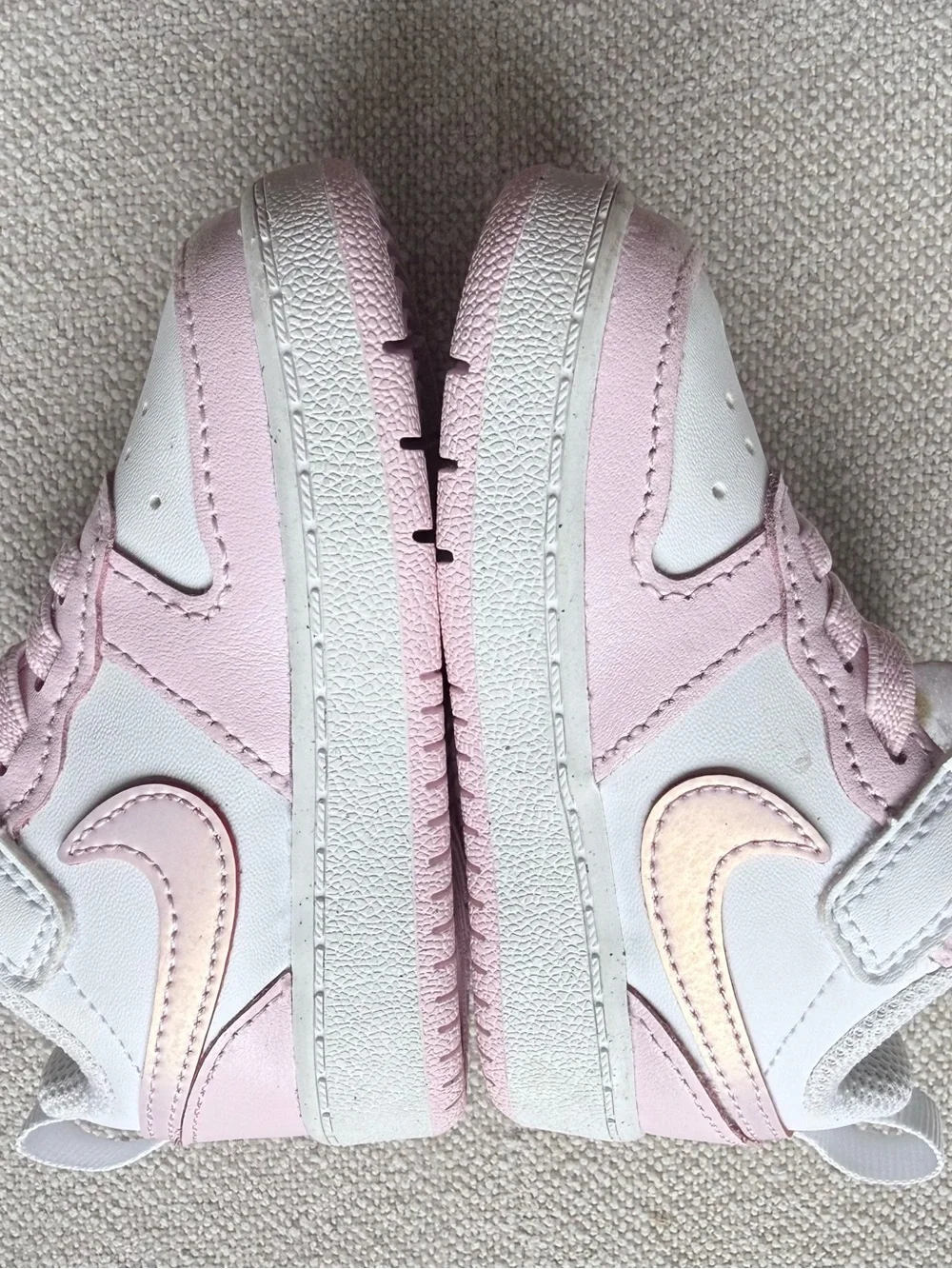 Nike Court Borough Low Recraft toddler sz 4C in the White/Pink Foam Colorway.